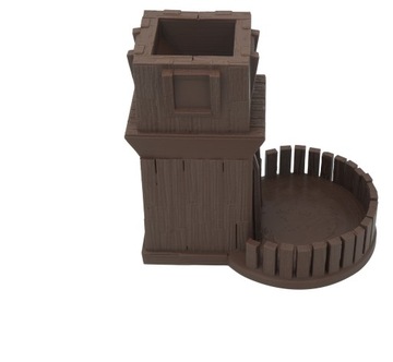 Первая деревенская башня для игры в кости - Dice Tower Коричневый шоколад