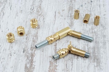 mosiężna mufa M10x1 zdobiona mufka części do lamp DIY mufa z mosiądzu 2cm