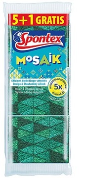 SPONTEX MOSAIK Gąbka do czyszczenia 5+1gratis