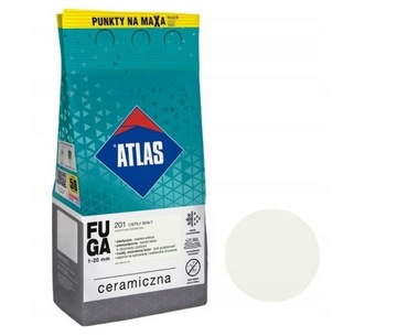Fuga ceramiczna Atlas 201CIEPŁY BIAŁY 5kg