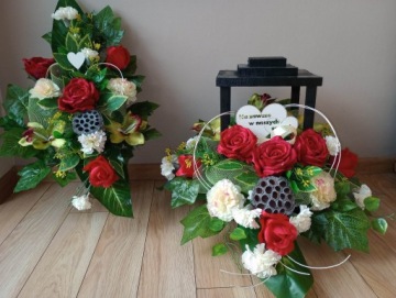 Фонарь Цветы на могилу КОМПОЗИЦИЯ букета СТРОИК