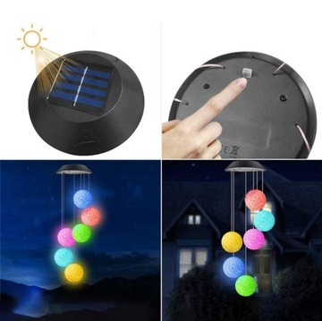 Солнечные фонари с колокольчиком для патио и сада, 600 мАч