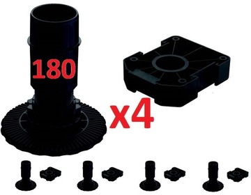 4 x Nóżka stopka Axilo od Hafele + główka H 180