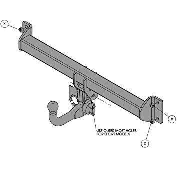 Съемный фаркоп Witter BMW X3 E83 04-10