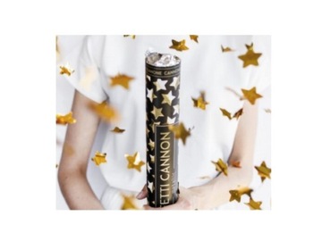 Трубка для стрельбы конфетти GOLDEN STARS диаметром 40 см для Выпускного карнавала