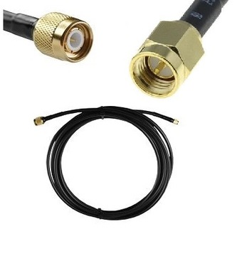 Gotowy 5m konektor antenowy TNCm/SMAm WiFi GSM