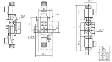rozdzielacz hydrauliczny elektryczny 1Z50 12V