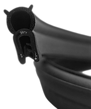 Краевое уплотнение с верхним пузырьком EPDM, диапазон 1-3,5 мм 11,3x11 10,7x11