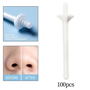 Палочки для воска для носа, аппликатор пластиковый для депиляции носа, одноразовые 100 шт.