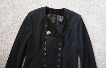 BASSET ŻAKIET BAWARSKI CZARNY WEŁNA R.42/XL