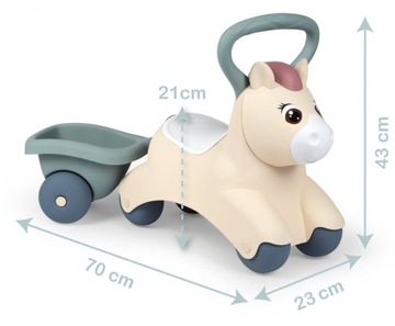 Трейлер Smoby Little Ride On With Baby Pony