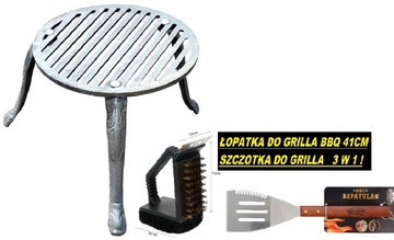 TRÓJNÓG STOJAK Z RUSZTEM 33CM KOCIOŁKA ŻELIWNEGO