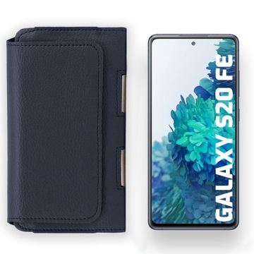 LEO ETUI CASE POKROWIEC KABURA FUTERAŁ SKÓRZANE do GALAXY S20 FE BLUE