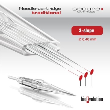 3 наклона, 0,40 картридж BioEvolution SECURE, традиционная игла