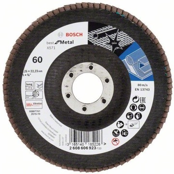 Bosch 2608606923 Listkowa tarcza wygięta Best for Metal+Inox 125mm G60 X571
