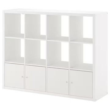 IKEA KALLAX regał z 4 wkładami 147x112 cm BIAŁY