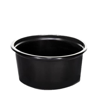 Pojemnik czarny okragły do gorącego WIELORAZOWY! BEZ OPŁATY! 350ml 50 szt.