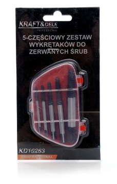 ЭКСТРАКТОРЫ ДЛЯ СЛОМАННЫХ ПОВРЕЖДЕННЫХ ВИНТОВ 5 шт. ЭКСТРАКТОРЫ ДЛЯ СЛОМАННЫХ ВИНТОВ