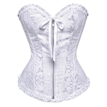 Sexy Women Lace Up Corset Bustier Top Corset Boned