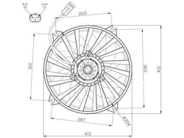VENTILÁTOR CHLADIČŮ CITROEN DS5 1.6 2.0