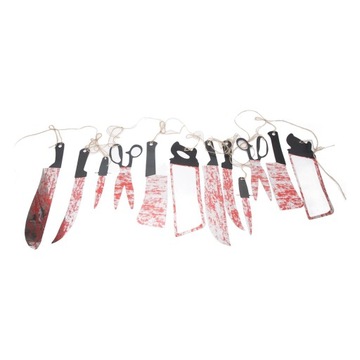 12 шт., подвесной баннер с кровавым ножом, ужасные сцены