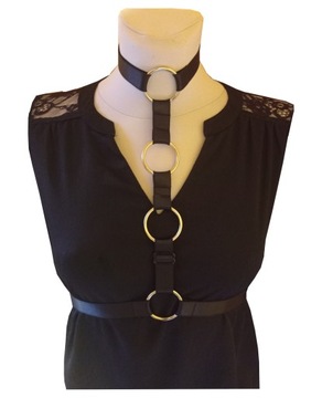 Uprząż harness rockowa ringi PL jakość U001 S/M