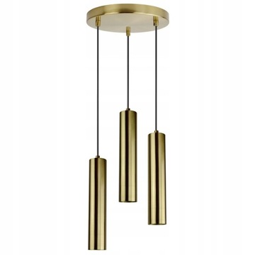 Lampa wisząca TUBA ZWIS ZŁOTA METAL 3xGU10 SOPEL