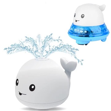 WIELORYBEK FONTANNA DO KĄPIELI ŚWIECĄCY ZABAWKA DO WANNY BIAŁY WOOPIE