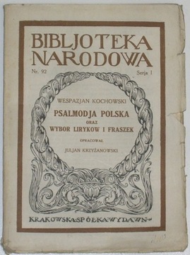 Psalmodja Polska oraz wybór liryków i fraszek - Wespazjan Kochowski