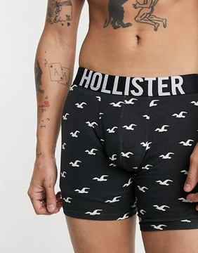 HOLLISTER CZARNE MAJTKI LOGO (XS)