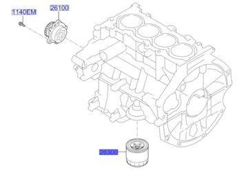 HYUNDAI OE FILTR OLEJE 26300-02752 I10 I II I20 1.0 1.1 1.2 GETZ ATOS