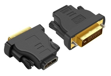 ADAPTER DVI 24 1 PIN WTYK - HDMI GNIAZDO PRZEJŚCIÓWKA KONWERTER