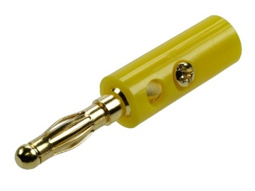 wtyk bananowy amass 4mm zółty