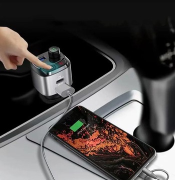 TRANSMITER SAMOCHODOWY BLUETOOTH FM MP3 SZYBKA ŁADOWARKA 3 x USB QC 3.0