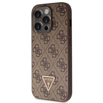 КОРИЧНЕВЫЙ ЧЕХОЛ GUESS ДЛЯ APPLE IPHONE 15 PRO MAX 6.7 CROSSBODY 4G С МЕТАЛЛИЧЕСКИМ ЛОГОТИПОМ
