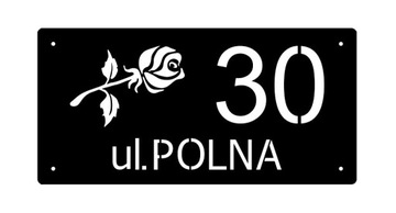 Tabliczka adresowa ulica z numerem domu