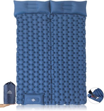 ДВОЙНОЙ СКЛАДНОЙ НАДУВНЫЙ МАТРАС С НАСОСОМ ПОРТАТИВНАЯ СПАЛЬНАЯ КРОВАТЬ