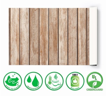 Защитный коврик для офиса 120х60 Доски деревянные