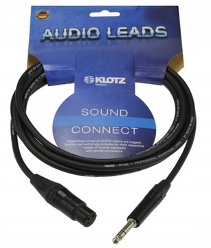 KLOTZ Kabel mikrofonowy XLR żeński - Jack 6,3 3m