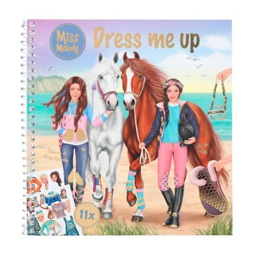 MISS MELODY DRESS ME UP KOLOROWANKA NAKLEJKI 12287
