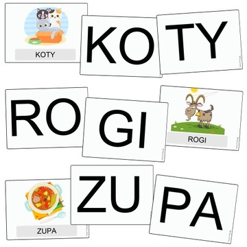 Sylabowa układanka - nauka czytania - sylabami *3