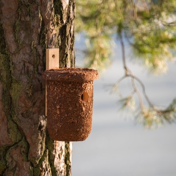 Деревянная кабинка размножения для птиц натуральный пикет Dziupla House Feeder