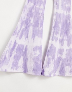 Sixth June liliowe spodnie z rozszerzanymi M