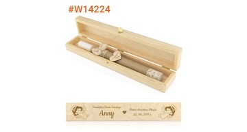 Świeca do chrztu w PUDEŁKU + GRAWER IMIĘ chrzest