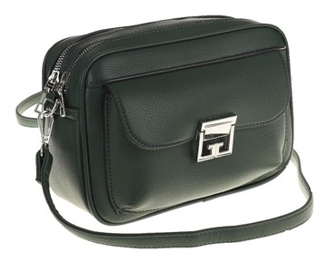 Victoria&CO Elegancka Torebka Damska listonoszka kuferek ARC666 Green
