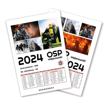 KALENDARZE STRAŻACKIE DWUSTRONNE Z KOLAŻAMI x50