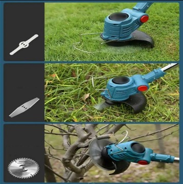 Газонокосилка с аккумулятором 21 В 900 Вт 3 типа лезвий 2AKU 2000 мАч