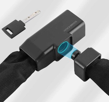 ВЕЛОСИПЕДНЫЙ ЗАМОК ROCKBROS С КЛЮЧОМ БЕЗОПАСНОСТИ 0,97М