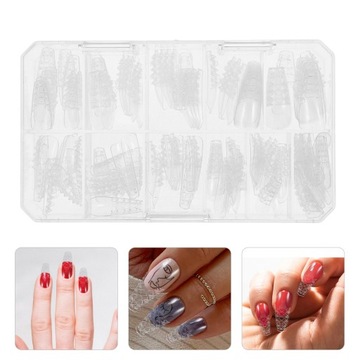 ИСКУССТВЕННЫЕ НОГТИ ИСКУССТВЕННЫЕ НАСАДКИ ПОЛНОЕ ПОКРЫТИЕ СТЕКЛЯННАЯ БРОНЯ