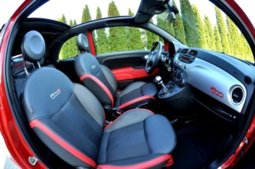 Fiat 500 II CC Seria 1 0.9 TwinAir 85KM 2015 Fiat 500 900 85KM TwinAir Cabrio Klima Pdc, zdjęcie 10